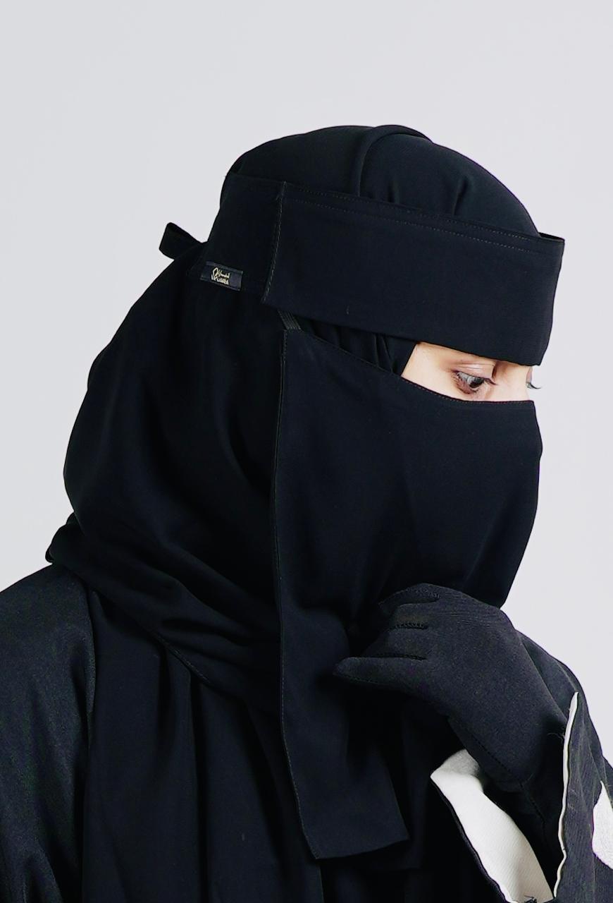 XL Double layer /Flap Niqab (13 inch /12 inch)_2