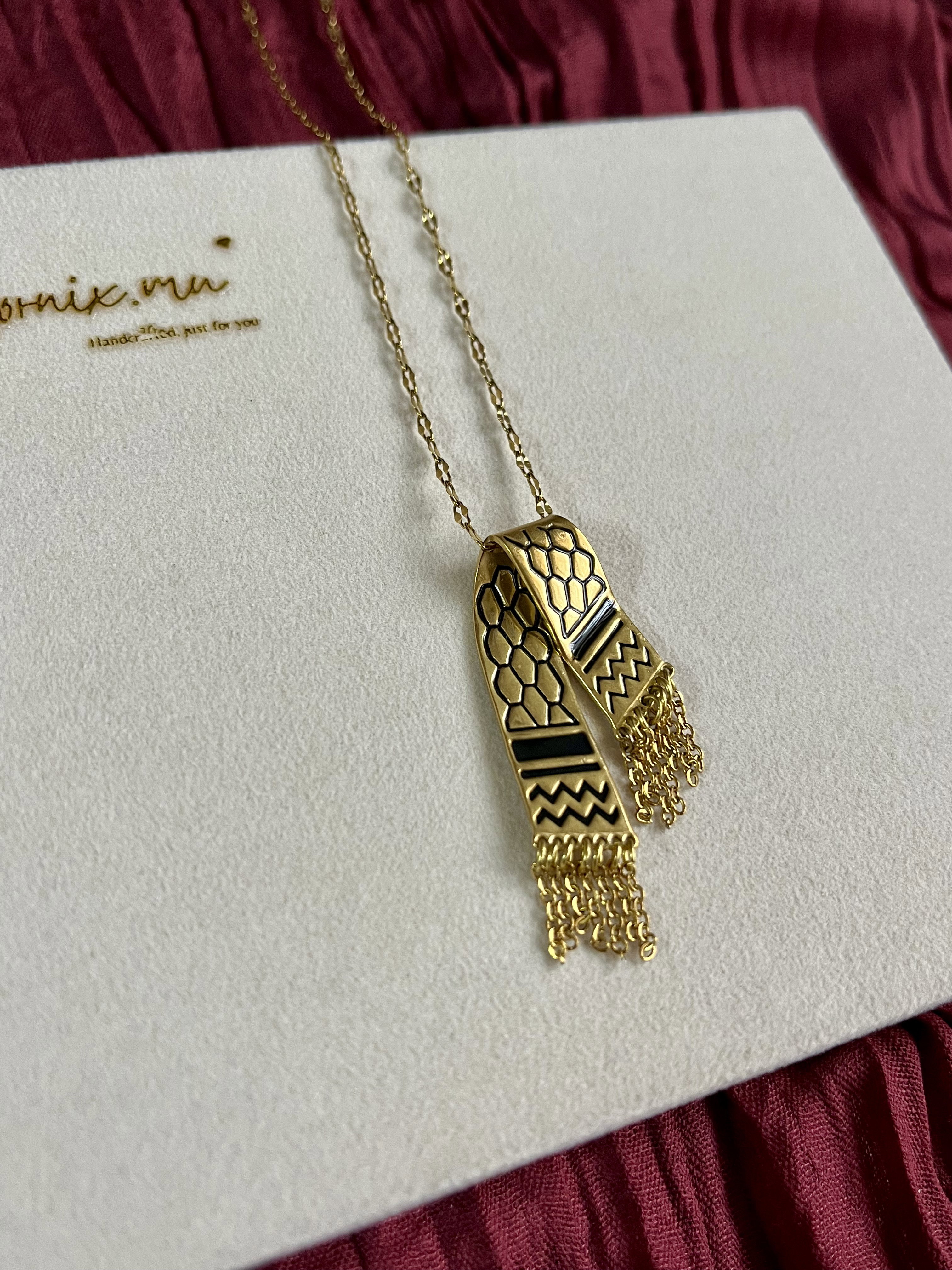 Keffiyeh Necklace - Gold