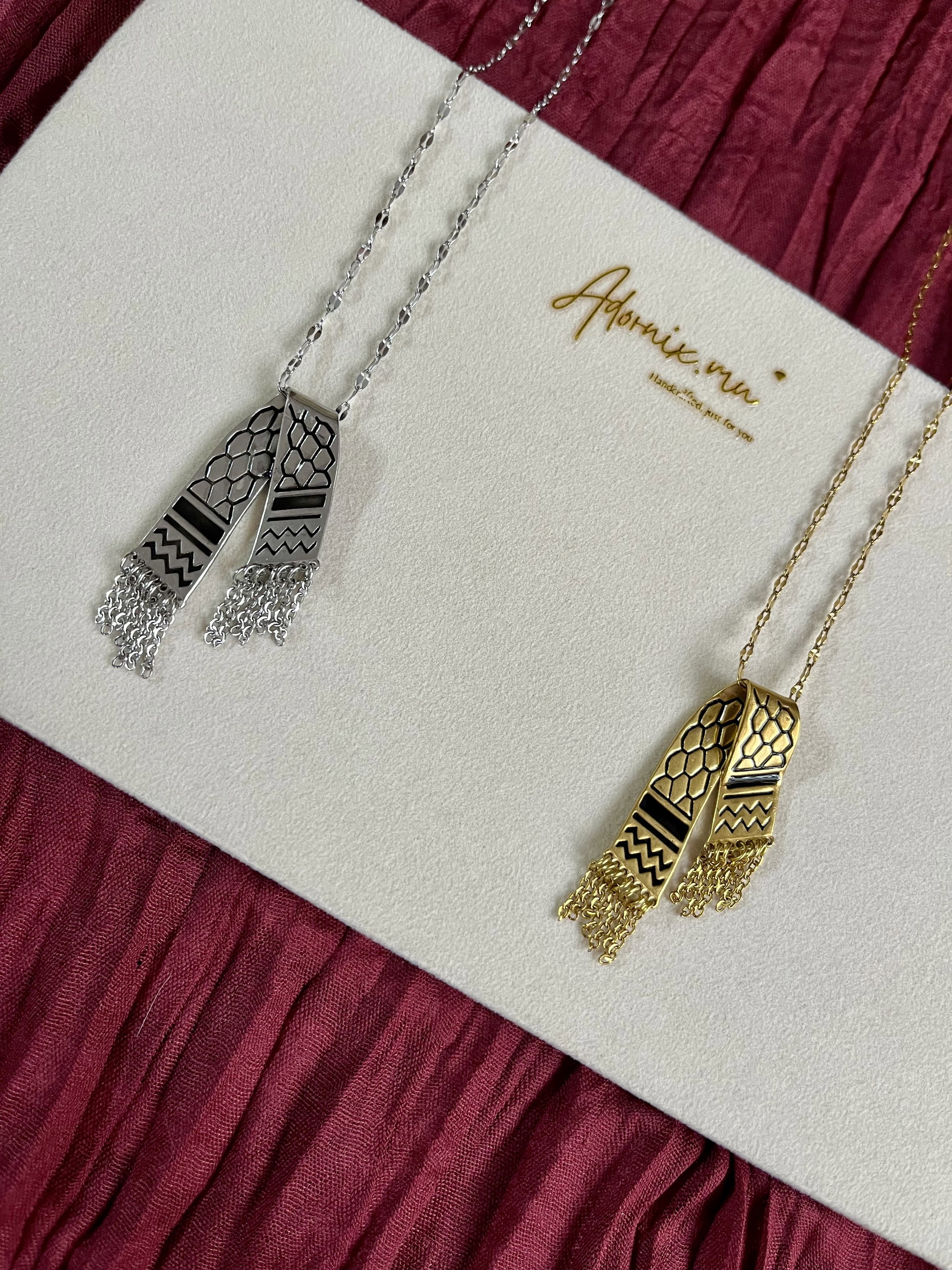 Keffiyeh Necklace - Gold_1