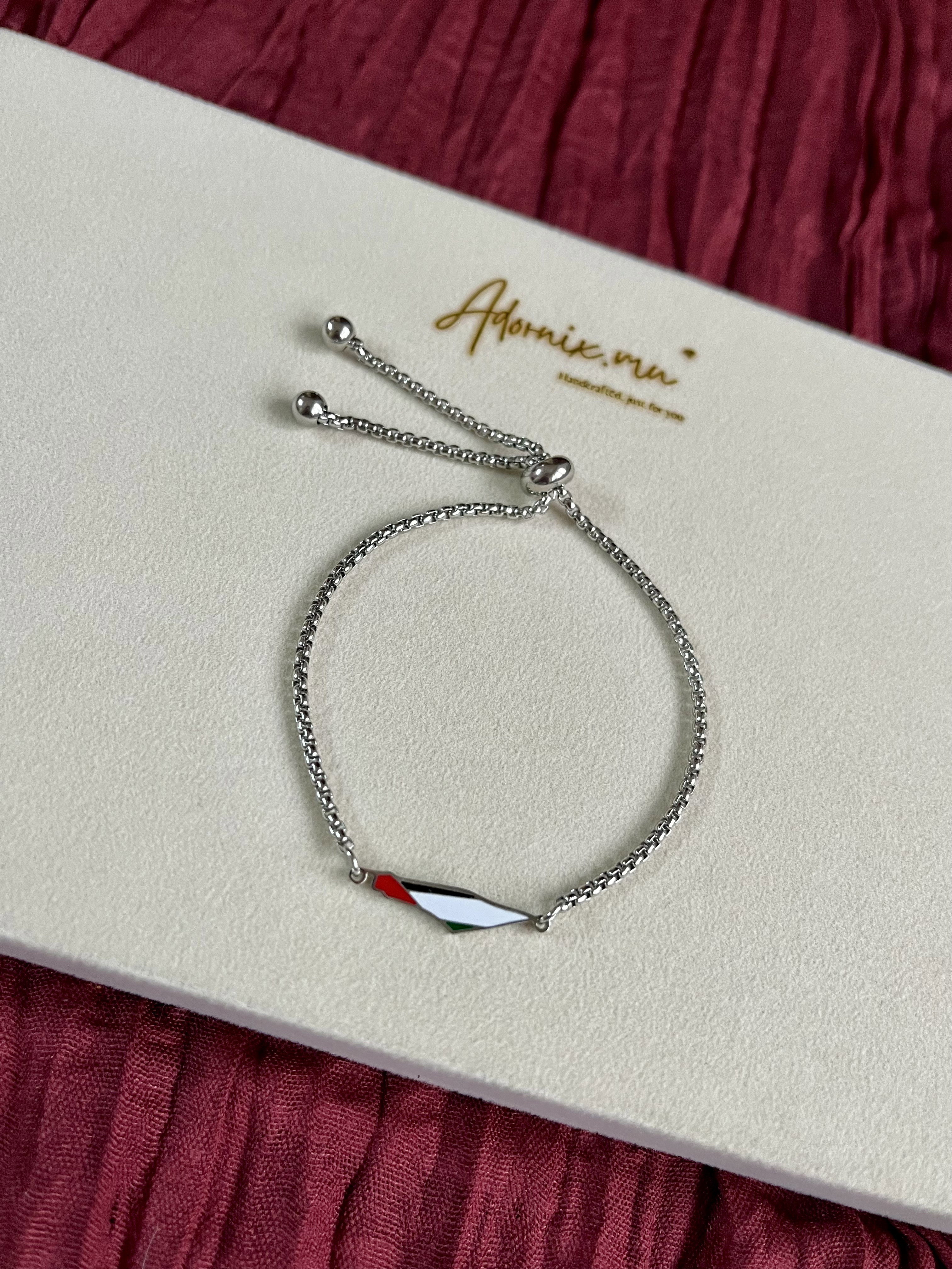 Palestine Bracelet - Silver