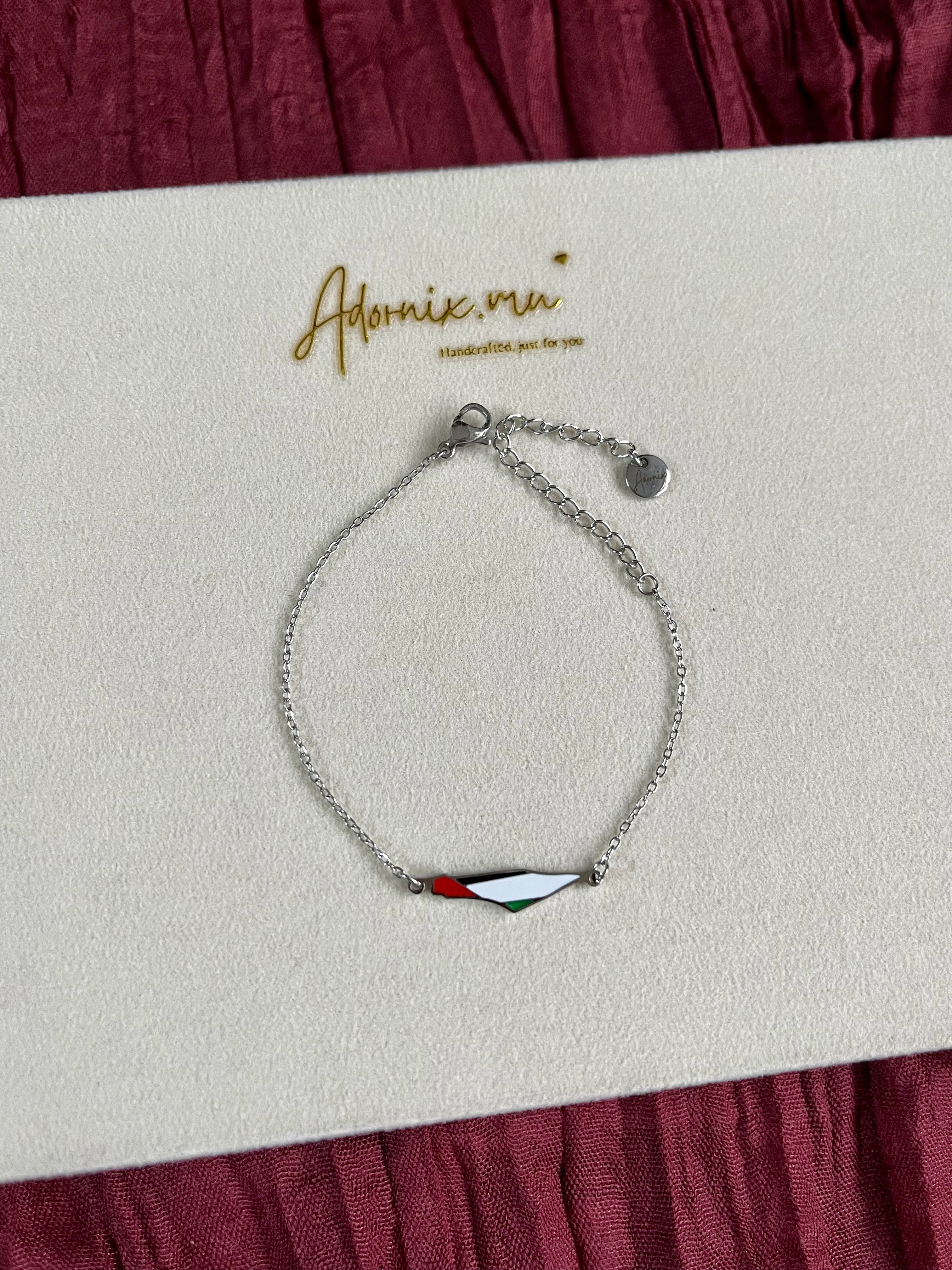 Palestine Bracelet - Silver