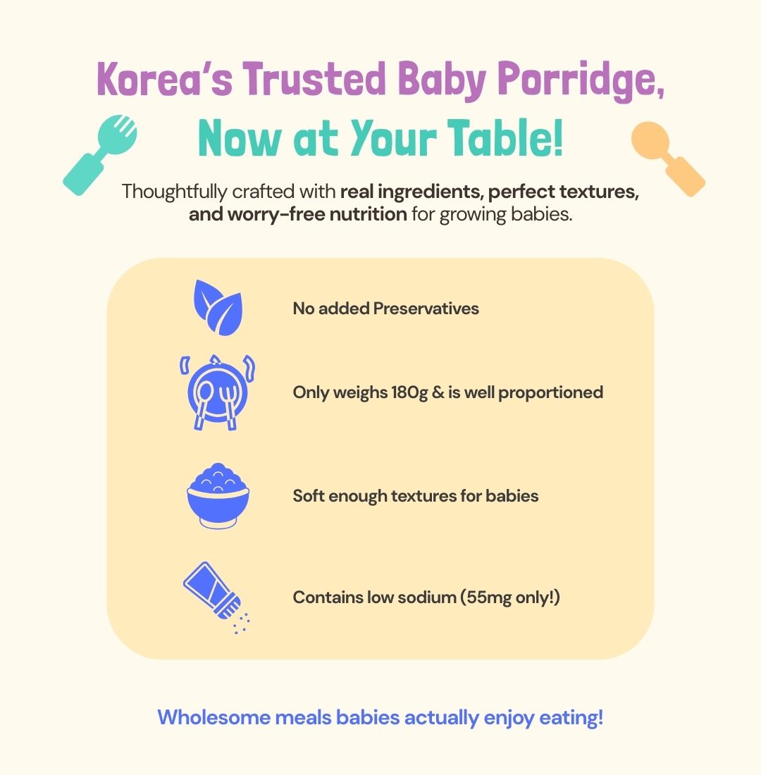 Bonjuk Authentic Korean Nutritional Ready to Eat Baby Porridge | For baby weaning and toddlers_4