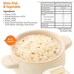 Bonjuk Authentic Korean Nutritional Ready to Eat Baby Porridge | For baby weaning and toddlers