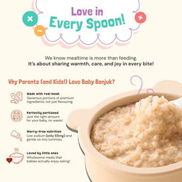 Bonjuk Authentic Korean Nutritional Ready to Eat Baby Porridge | For baby weaning and toddlers