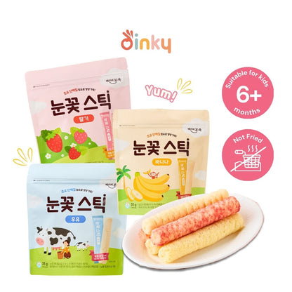 Bonjuk Nutritious Brown Rice Snowflake Sticks Easy to Hold Snacks_2