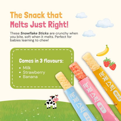 Bonjuk Nutritious Brown Rice Snowflake Sticks Easy to Hold Snacks_4