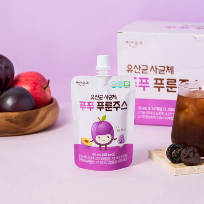 BonJuk 80ML x 15 pkts Organic Probiotic Prune Fruit Juice | Good for constipation and digestive system | Suitable for Little Tummy_1
