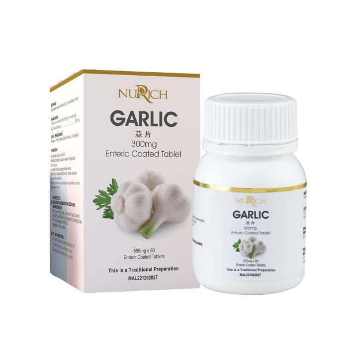 NURICH GARLIC 300MG ENTERIC COATED TABLET 80 tablets 