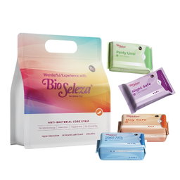 BIO SELEZA F. PAD (PREMIUM) - 4 IN 1 MIXED Day Safe x 1, Night Safe x 1, Night Safe (Ex. Long) x 1, Panty Liner x 1 