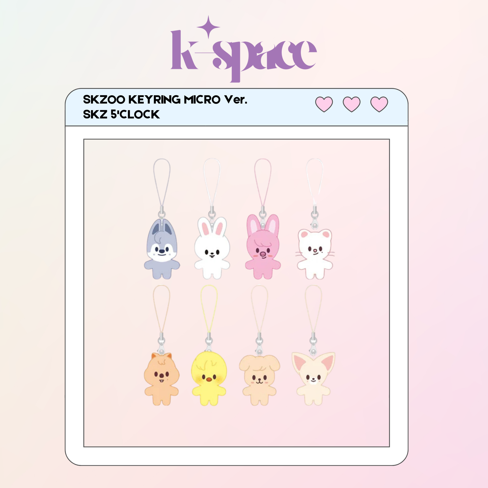 SKZOO KEYRING MICRO Ver. SKZ 5'CLOCK_0