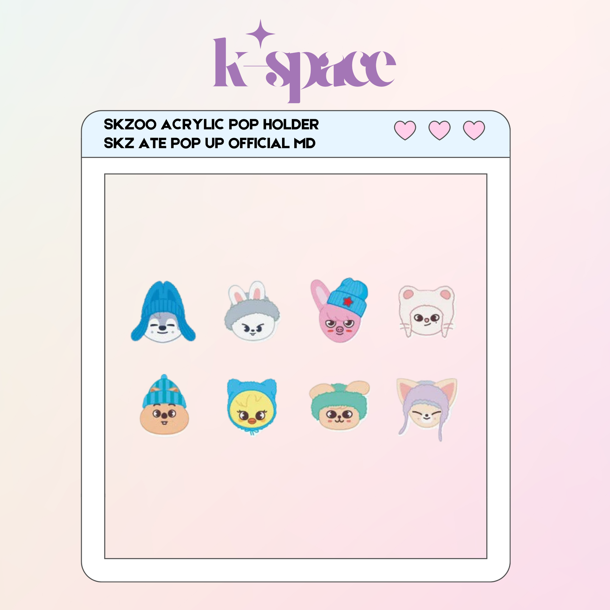 SKZOO ACRYLIC POP HOLDER SKZ ATE POP UP OFFICIAL MD _0