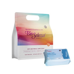 BIO SELEZA F. PAD (PREMIUM) - NIGHT SAFE EXTRA LONG 4 packs / 32 pads 