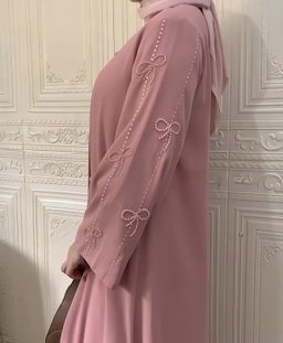Rosé Belle Embroidered Abaya Alaia