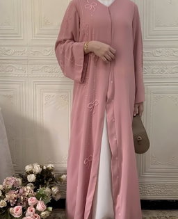 Rosé Belle Embroidered Abaya Alaia