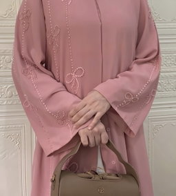 Rosé Belle Embroidered Abaya Alaia