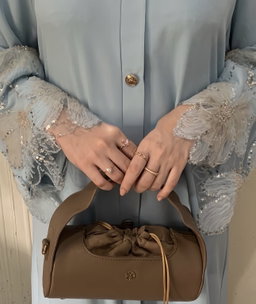 Sky blue Elegance Embroidered Abaya