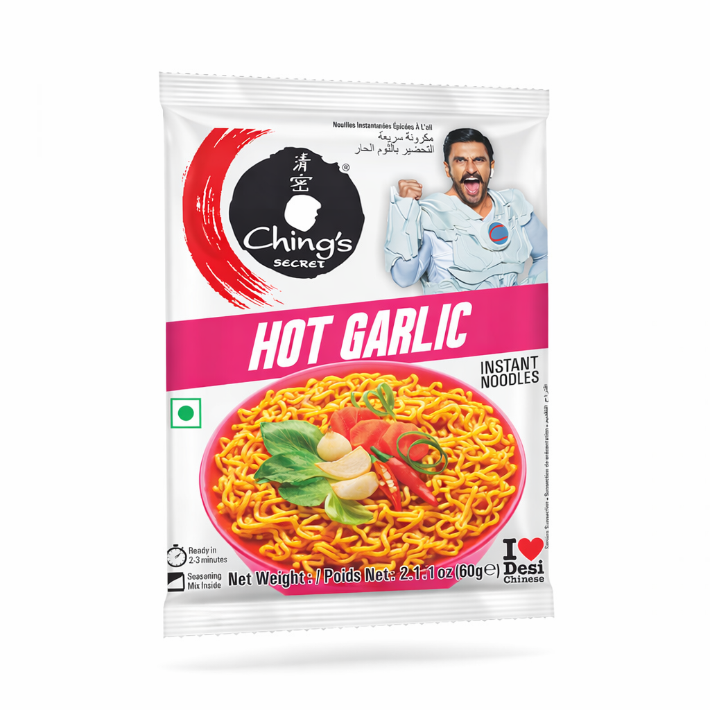 Chings Hot Garlic Instant Noodles 60g_0