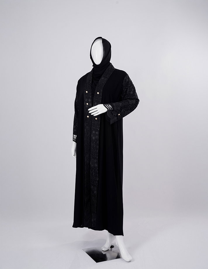 Liara Classic Black Embellished Abaya_1