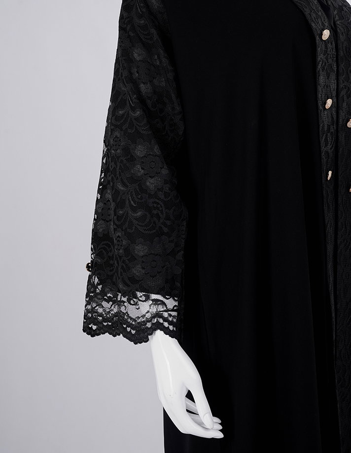 Liara Classic Black Embellished Abaya_4