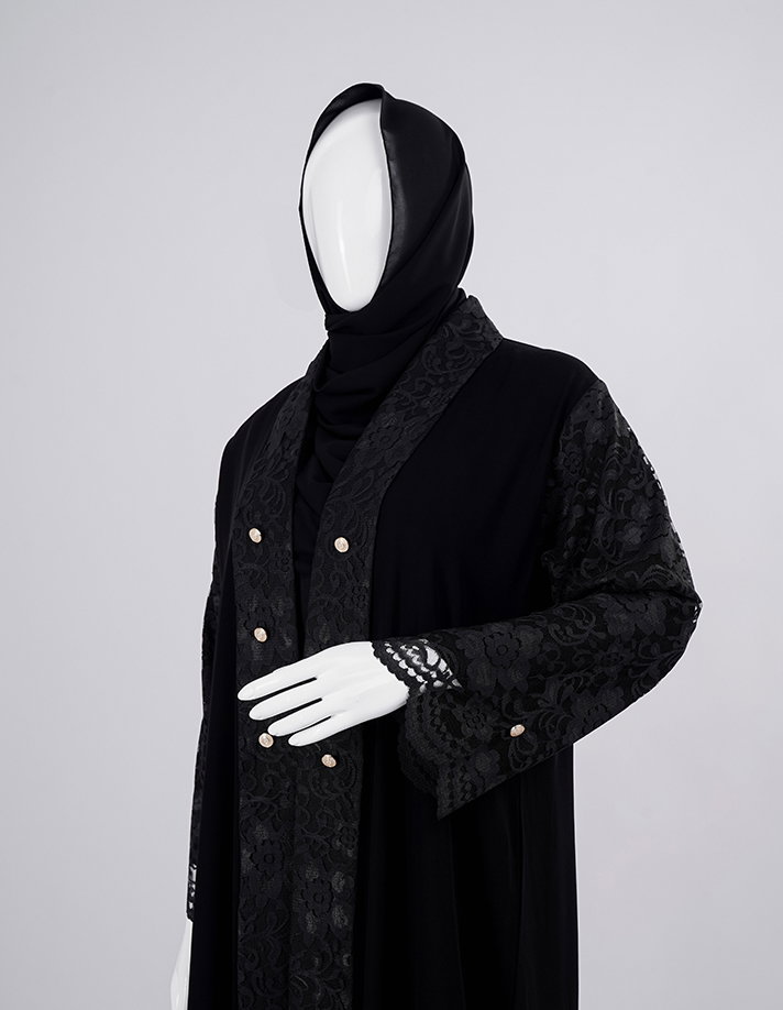 Liara Classic Black Embellished Abaya_2