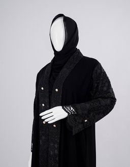 Liara Classic Black Embellished Abaya