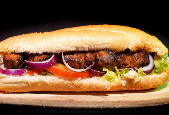 Sandwich brochettes de Viande _0