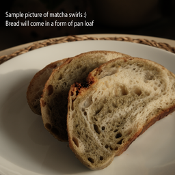 Matcha & White Choco - 350g Pan Loaf of Sourdough (Pick up at Boon Keng 31 Aug)