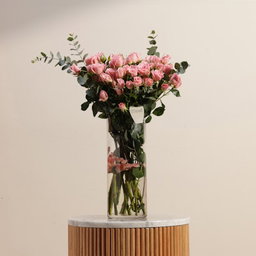Charming Pink Baby Rose Vase