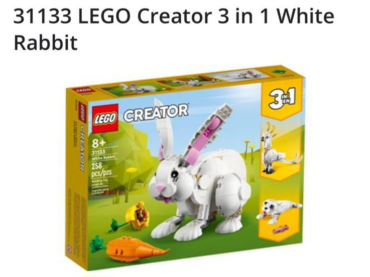 Lego Creator 3 in 1 White rabbit_0