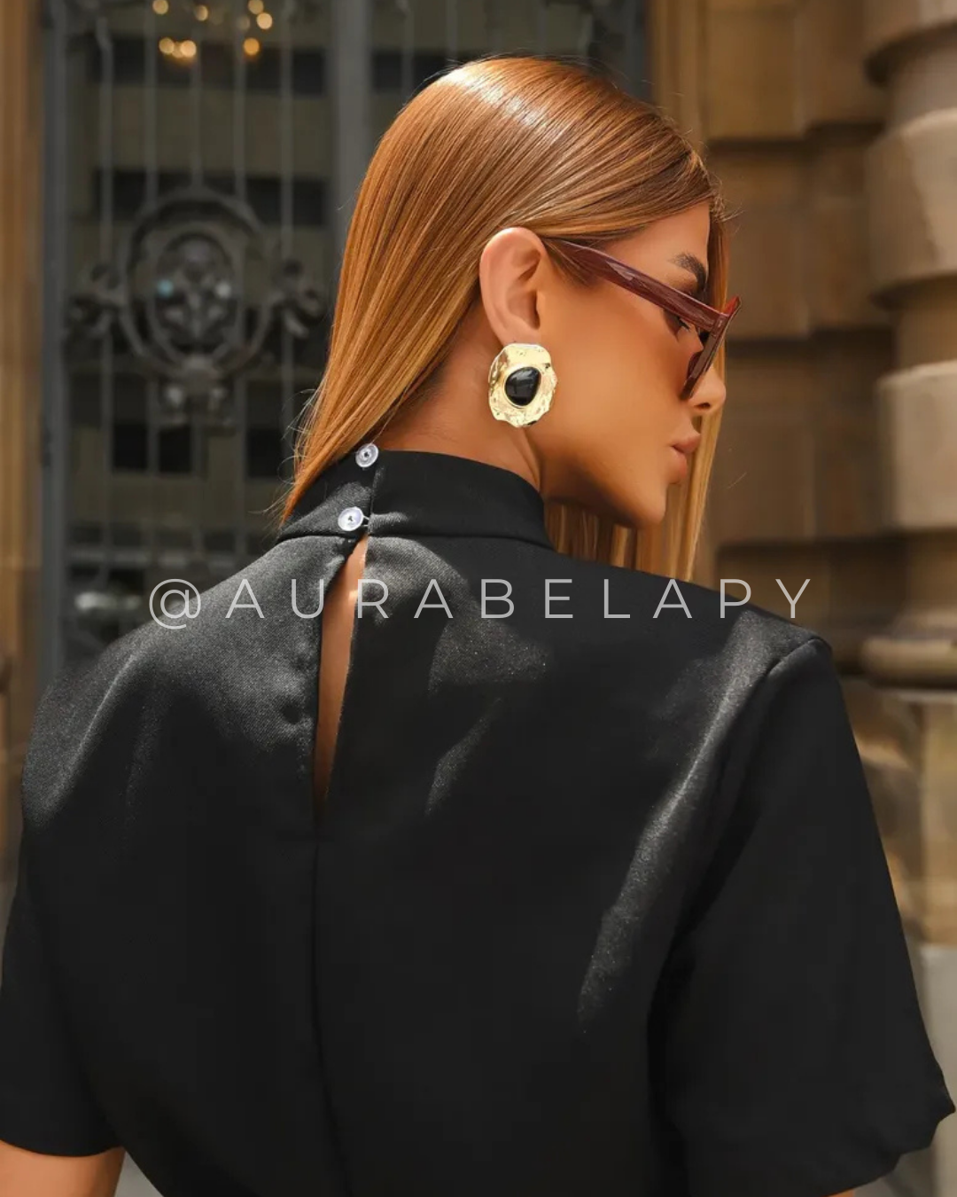 Vestido Negro Flecos con Cinturón de Flecos_3