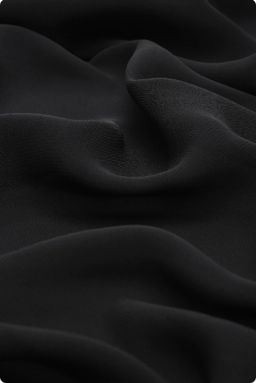 Liara Premium Black Chiffon 2 M / 80 cm