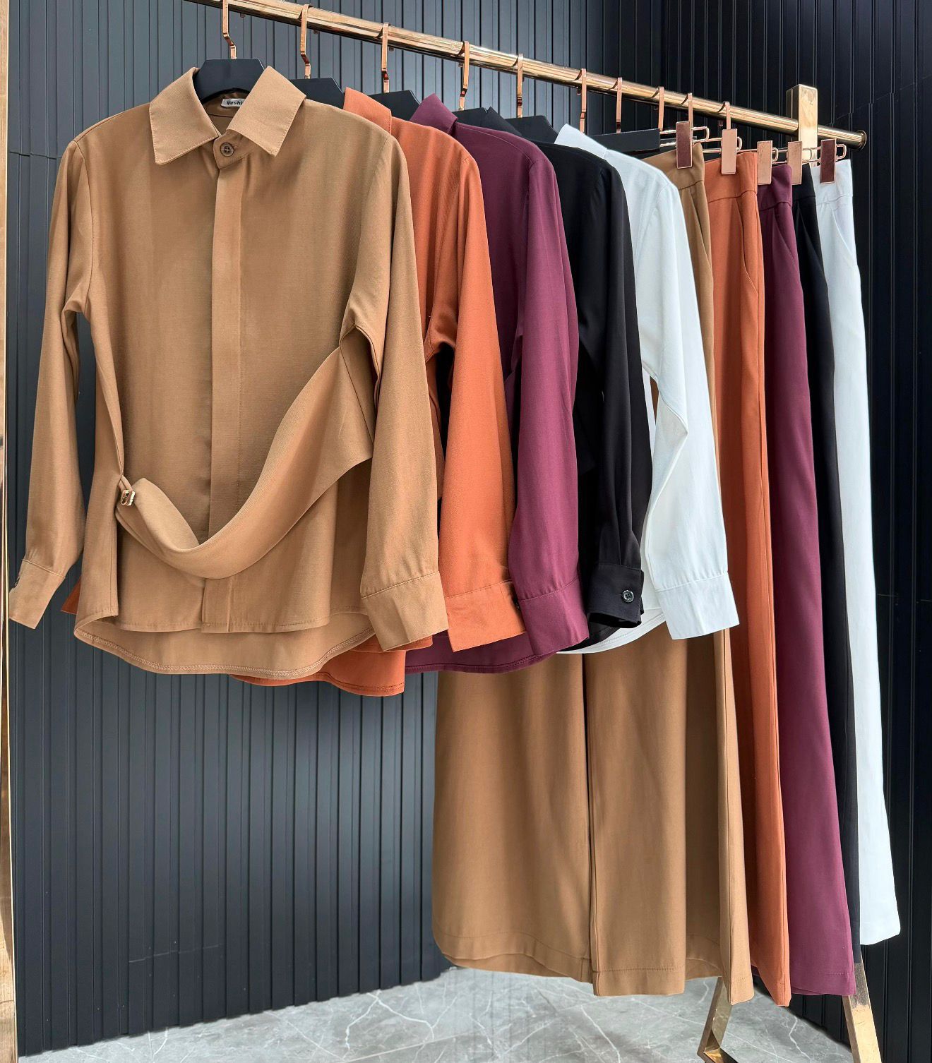 Set de Camisa y Pantalón - Cinto Cruzado_3