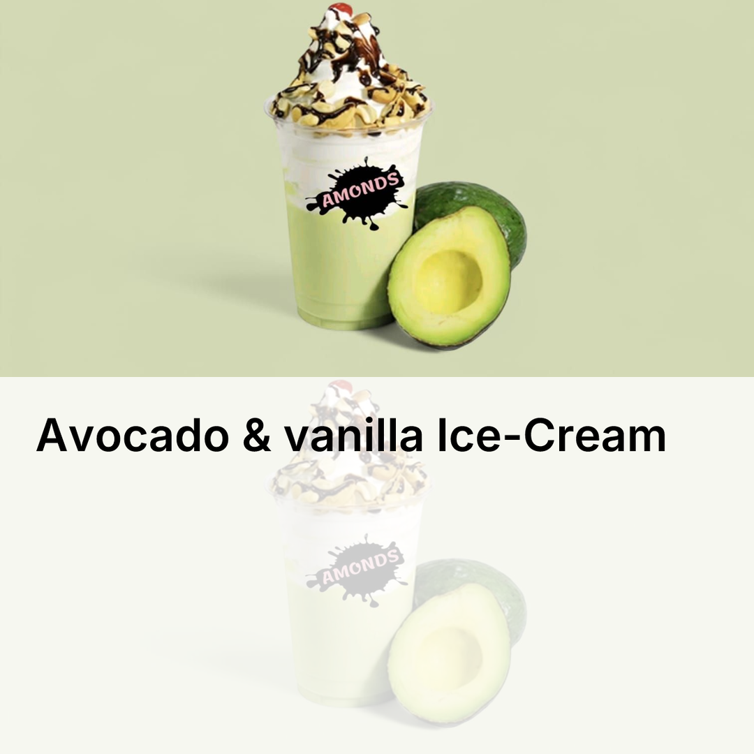 Avocado with vanilla Ice-Cream