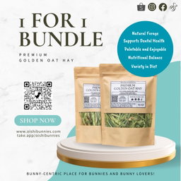 1 For 1 Special Bundle & Value Pack! Premium Golden & Green Oat Hay