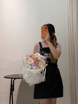Dopamine Mixed Soap Flower Mixed Transparent Bouquet 