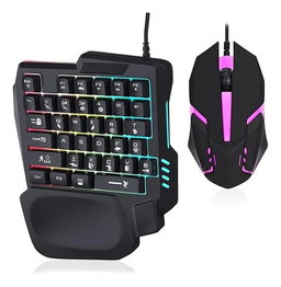 Teclado Gamer RGB Para una sola mano.