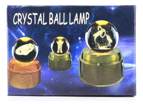 Lámpara Bola de Cristal 3d.