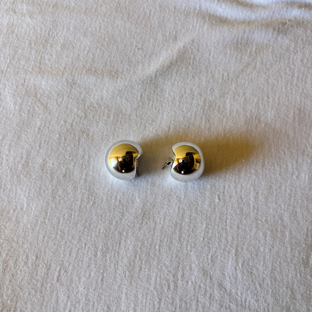 Silver Quadrant Hoops