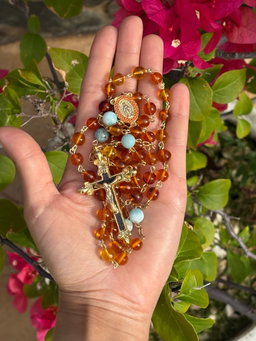 Rosario de Ambar y Larimar 8mm