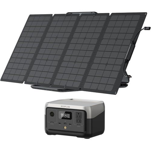 ECOFLOW Solar Generator RIVER 2, 256Wh Portable Power Station with 110W Solar Panel_0