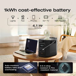 ECOFLOW DELTA 2 Black (E980) 980Wh Power Station with 60W Solar Panel