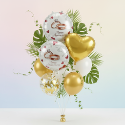 Premium Teal and Gold Anniversary Decorations for Couples