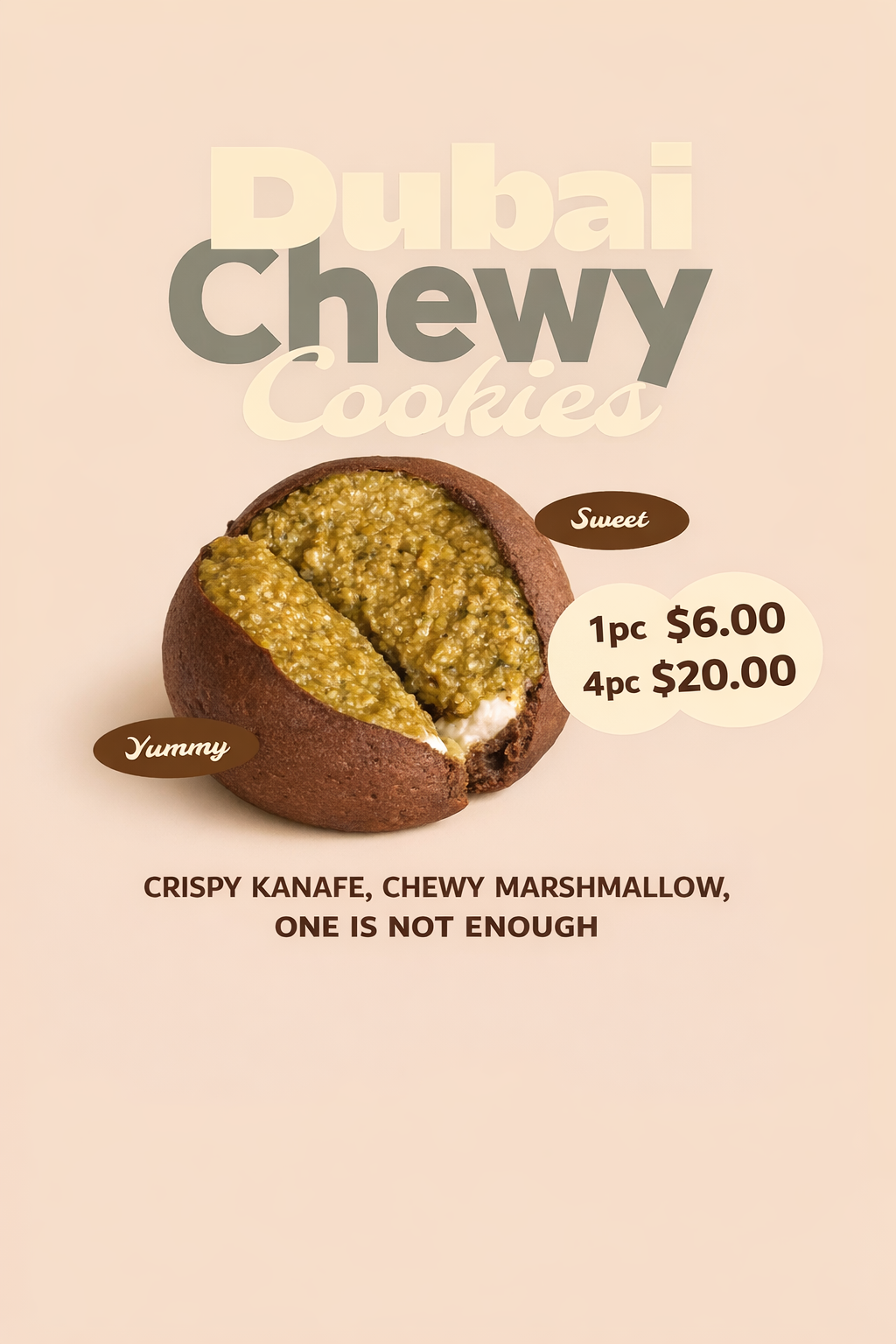 Dubai Chewy Cookies