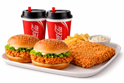 Drumstick Burger x 2 + Chicken Chop + Cola x 2