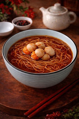 Scallop Bonito Soupy Mee Sua (扇贝面线)
