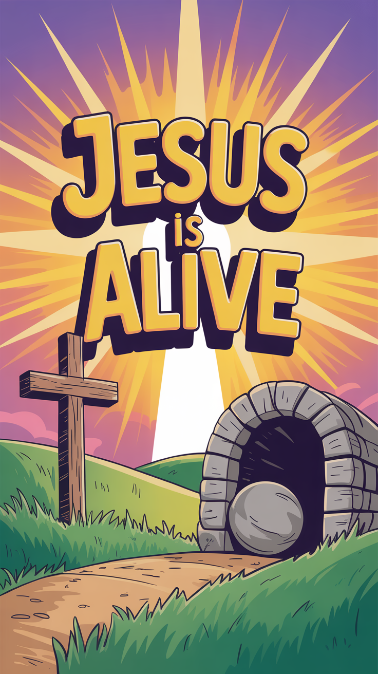 Jesus is Alive–2026 Free Children's Easter Message_0
