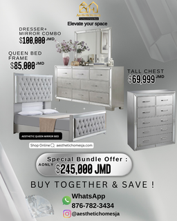 Aesthetic Luxury Silver Bedroom Bundle 1