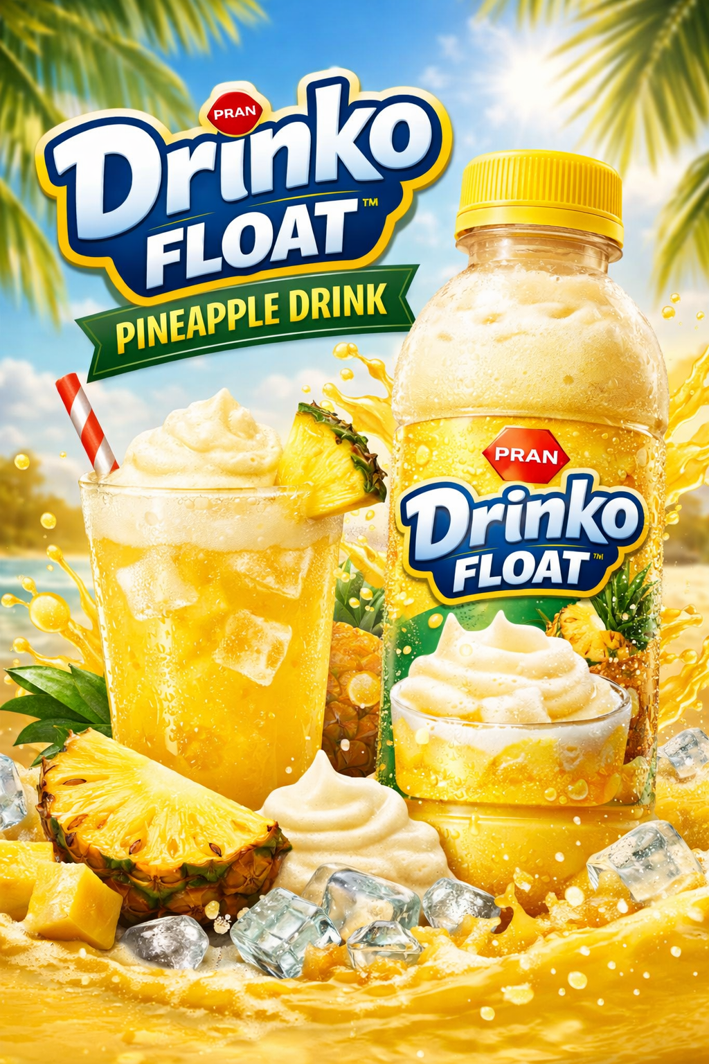 PRAN Drinko Float Pineapple Drink