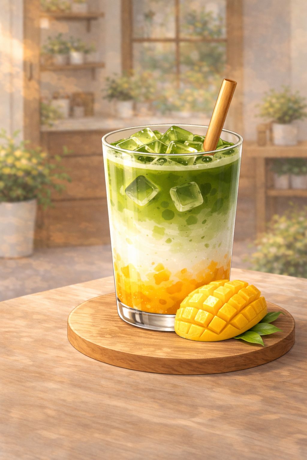Mango Matcha Latte