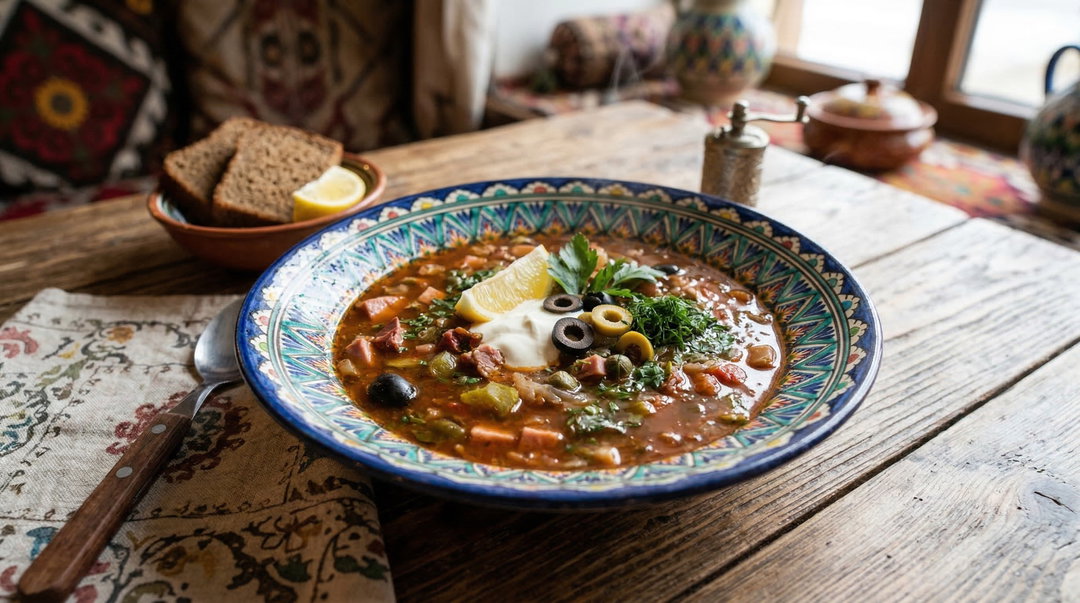 Solyanka soup / Солянка мясная сборная